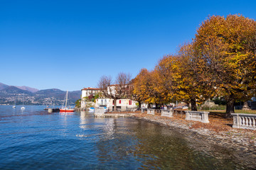 Obraz premium Lake Maggiore seen about Laveno, Province of Varese, Lombardy region, Northern Italy