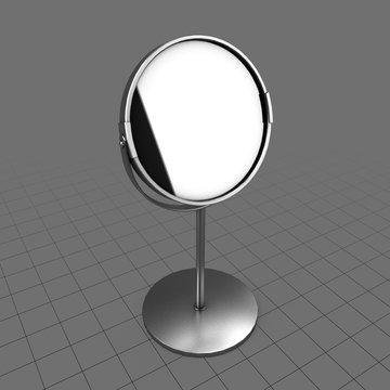 Round tabletop mirror