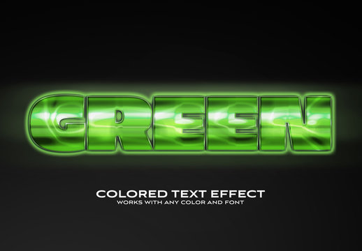 Neon Green Liquid Text Effect