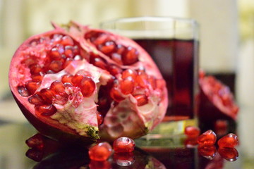 Red Open Cut Pomegranate