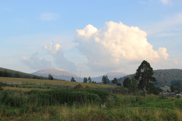 sunset in the mountains