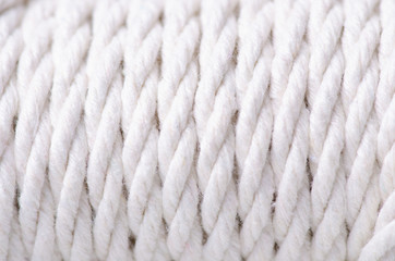 White strong rope macro texture material background