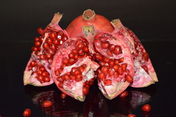 Red Open Cut Pomegranate