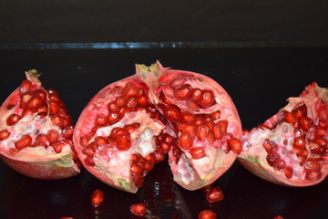 Red Open Cut Pomegranate