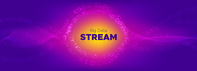 Big Data Stream. Colorful Technology Background. 