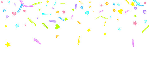 Fototapeta na wymiar Sprinkles grainy. Cupcake dessert bakery confetti