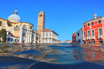 Naklejka premium The worst flooding to hit Venice in more than 50 years has brought the historic city to its knees and has state of emergency declared in Venice