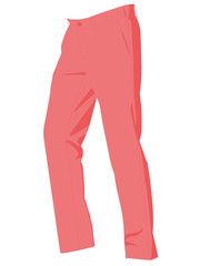 Pants red realistic vector illustration isolated