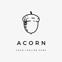 acorn cannabidiol custom logo inspiration vector icon illustration custom logo design vector © Bendazs