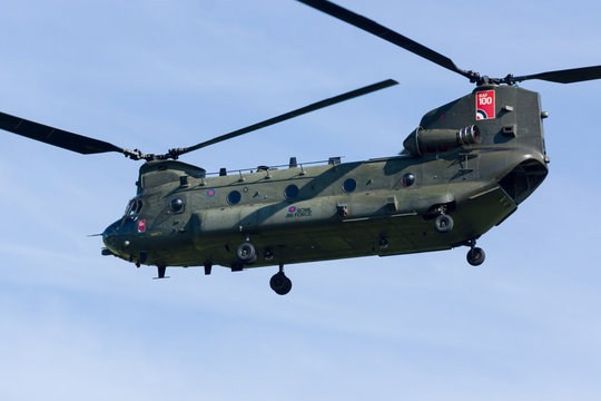 Boeing Chinook military transport helicopter of the Royal Air Force