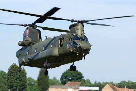 Boeing Chinook military transport helicopter of the Royal Air Force