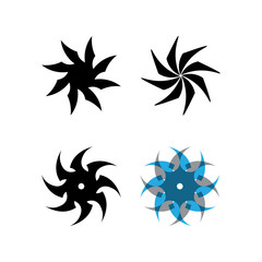 Fototapeta na wymiar Red and blue Star falcon Logo Template vector icon design