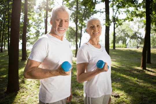 Active lifestyle of mature couple stock photo