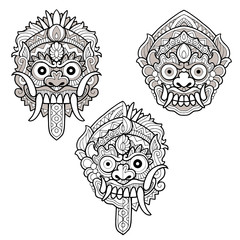 Barong demon mask