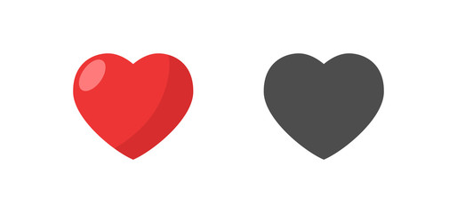 Like and Heart icon. Valentine's day love hearts.