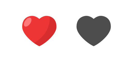 Like and Heart icon. Valentine's day love hearts.
