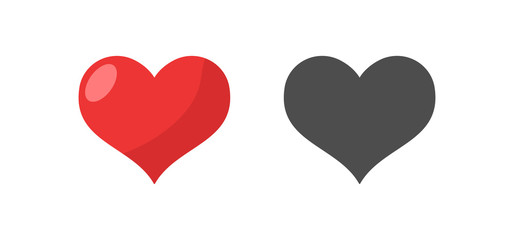 Like and Heart icon. Valentine's day love hearts.