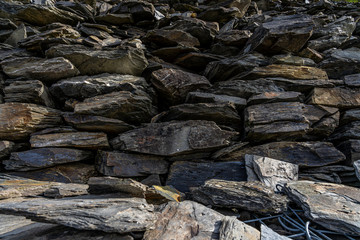 rock formations on rheinsteig trail in the middle rhine valley, germany