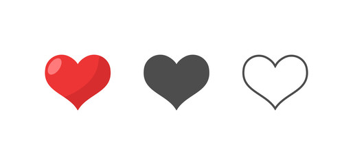 Like and Heart icon. Valentine's day love hearts.