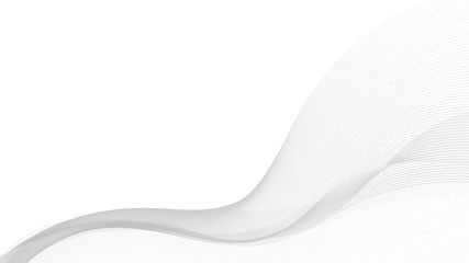 Fototapeta premium Modern white and gray wave background