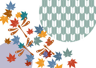 トンボをモチーフに和紋様をあしらった和柄カット © MITOMAYA