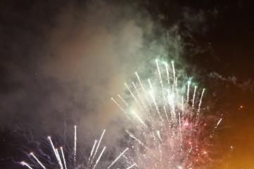fireworks in the night sky