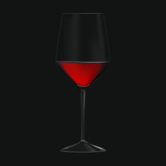 Glass Wine Red Isolated