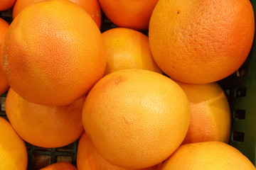 Mature grapefruit on the counter for diet and health