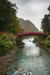 Fototapeta na wymiar Shinkyo Bridge in Nikko, Japan