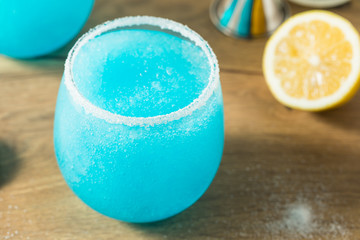Homemade Frozen Blue Jack Frost Cocktail