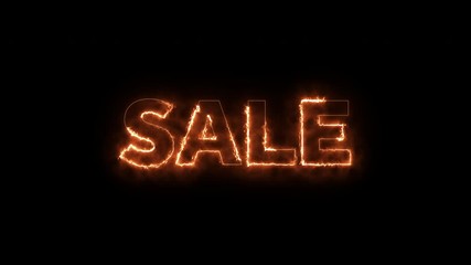Sale flaming shopping clearance type background