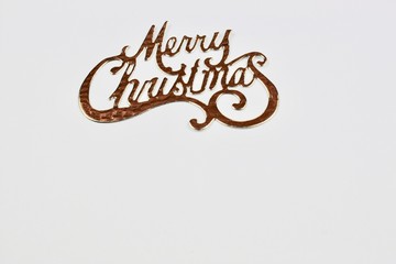 Christmas card in gold