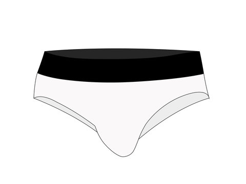 Briefs white realistic vector illustration isolated