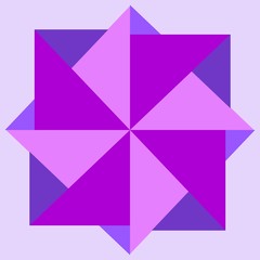 Barn quilt pattern, Patchwork design, Abstract geometric tiled trail Vector illustration