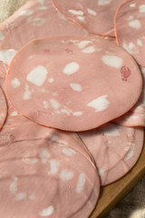 Organic Sliced Mortadella Bologna Meat
