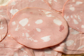Organic Sliced Mortadella Bologna Meat © Brent Hofacker