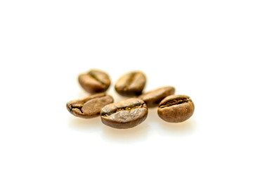 Coffee beans, prepared from natural roast and roasted