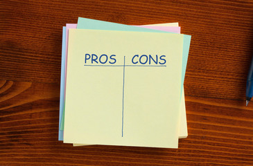 Pros Cons Concept