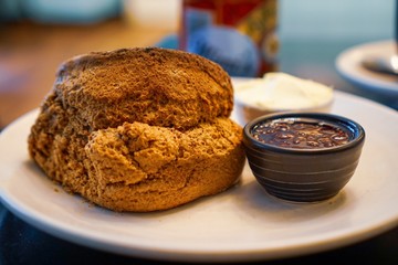 Scone on a plate