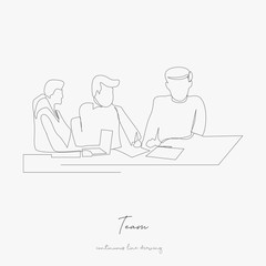 continuous line drawing. team. simple vector illustration. team concept hand drawing sketch line.