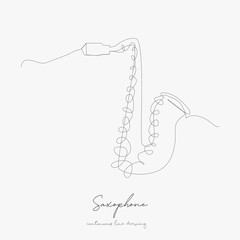 continuous line drawing. saxophone. simple vector illustration. saxophone concept hand drawing sketch line.