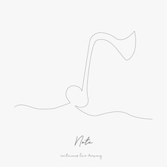 continuous line drawing. note. simple vector illustration. note concept hand drawing sketch line.