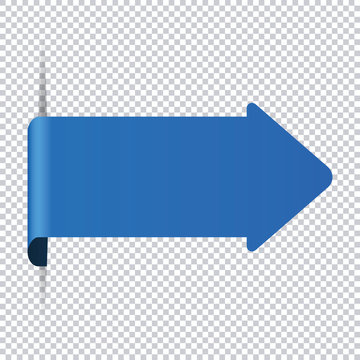 blue arrow bookmark banner for any text