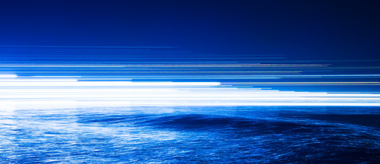 Abstract horizontal speed light line motion blur