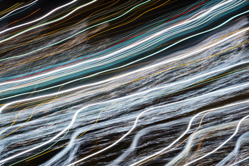 Abstract horizontal speed light line motion blur