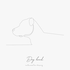 continuous line drawing. dog head. simple vector illustration. dog head concept hand drawing sketch line.