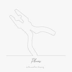 Obraz premium continuous line drawing. pliers. simple vector illustration. pliers concept hand drawing sketch line.