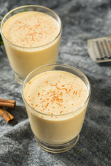 Homemade Eggnog in a Glass