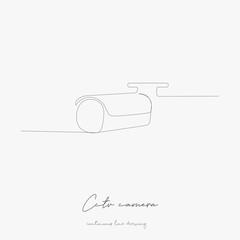 continuous line drawing. cctv camera. simple vector illustration. cctv camera concept hand drawing sketch line.