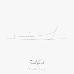 continuous line drawing. tail boat. simple vector illustration. tail boat concept hand drawing sketch line.